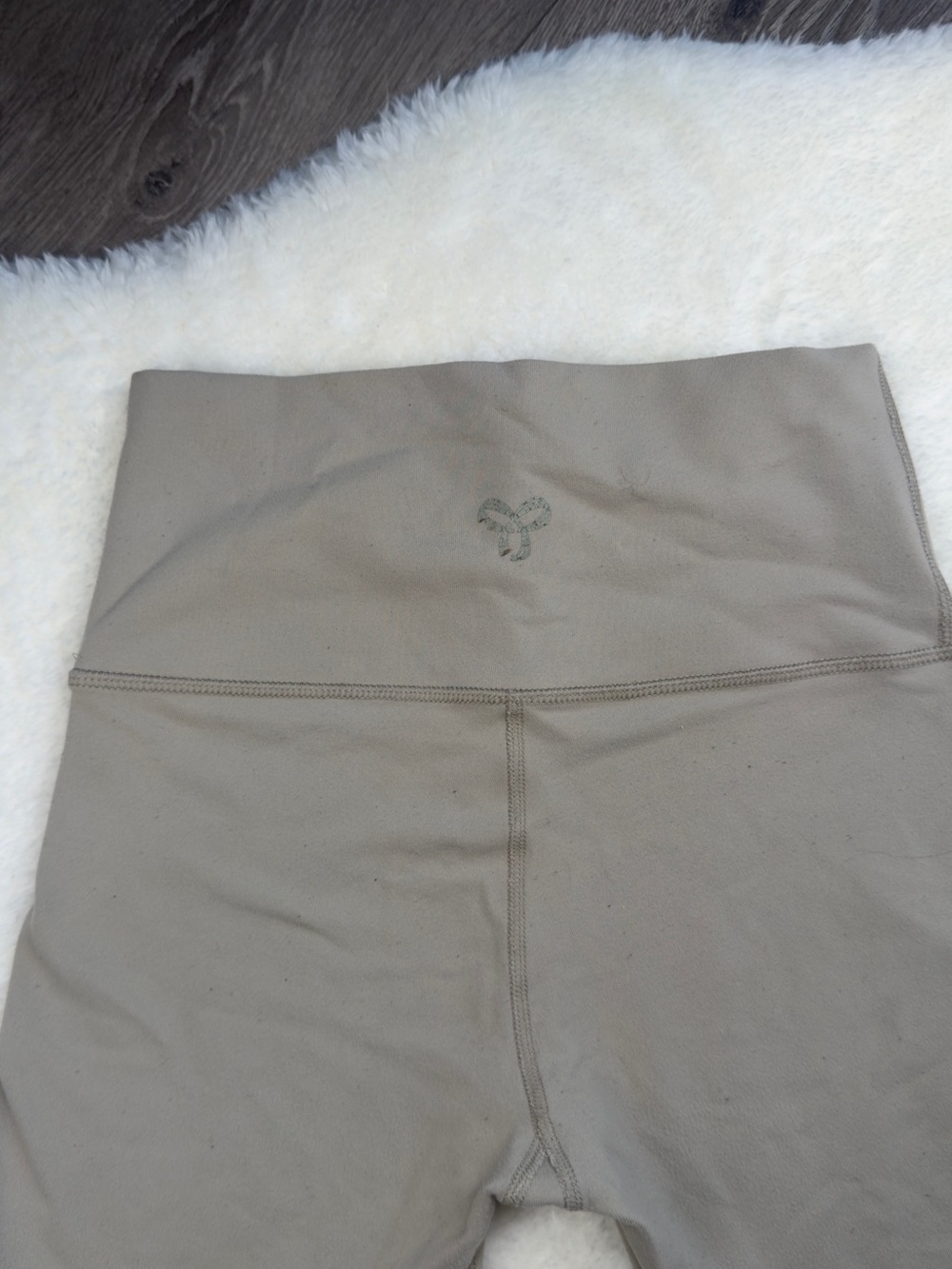 TNA Sage Green High-Waist Biker Shorts XS